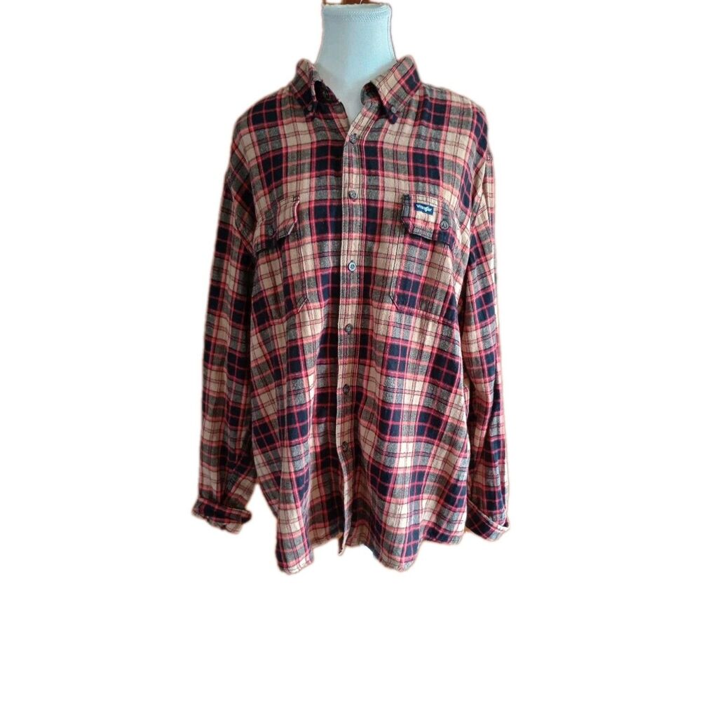 Wrangler Women's Long Sleeve Plaid Button Down Shirt Size XL Multicolor Rodeo